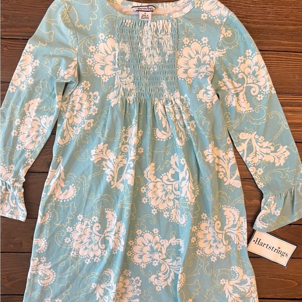 Hartstrings Blue Floral Dress